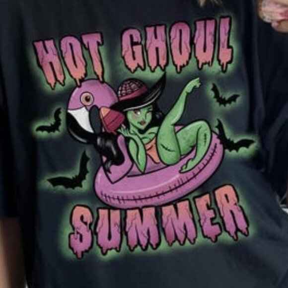 Summerween Hot Ghoul Summer Unisex Tee - Picture 2 of 4